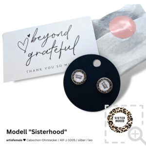 Cabochon-Ohrstecker "Sisterhood"