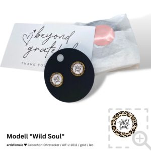 Cabochon-Ohrstecker "Wild Soul"
