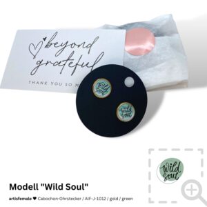 Cabochon-Ohrstecker "Wild Soul"