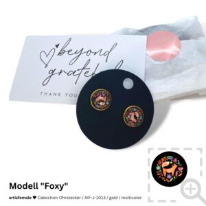 Cabochon-Ohrstecker "Foxy"