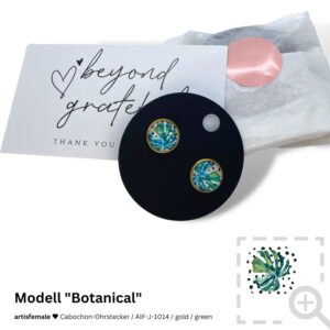 Cabochon-Ohrstecker "Botanical"