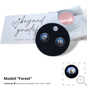 Cabochon-Ohrstecker "Forest"